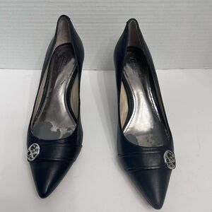 Coach Zelda Elegant Black Leather Pumps Women's Shoes